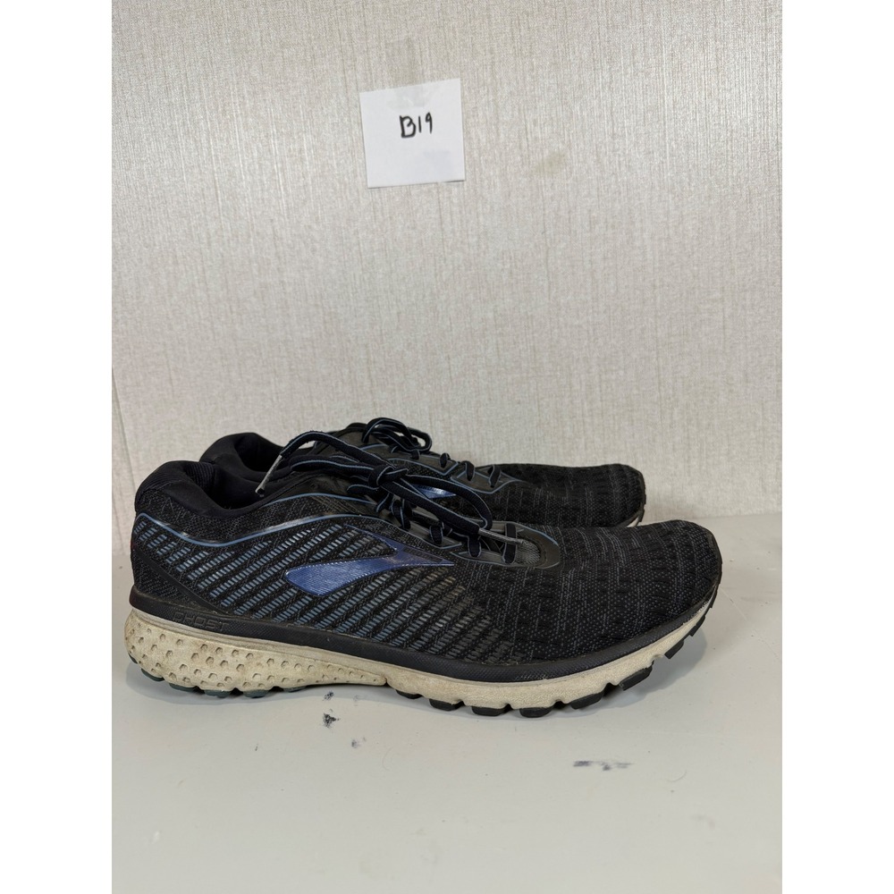 Brooks Ghost 12 Shoes Mens Size 12.5 Black Mesh Running Athletic 1103161D058